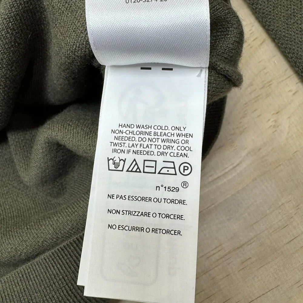 NEW RLX Ralph Lauren 100% Cashmere Crewneck Olive Green Sweater MD